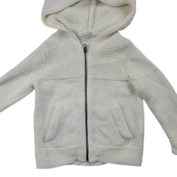 Gap Kids Knitted Bear Hoodie Sweater Jacket Size 3 - Picture 5 of 7